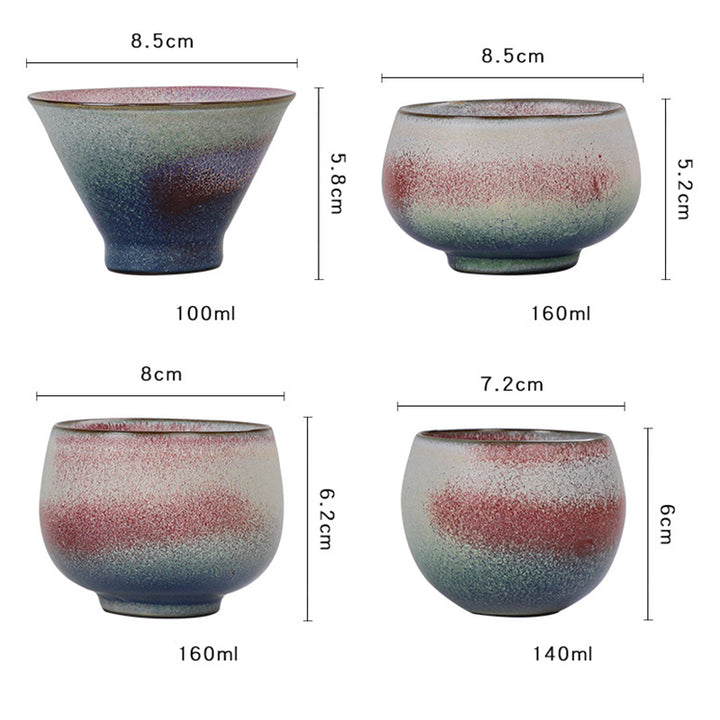 Buddha Stones Retro Red Gradient Kiln Change Ceramic Teacup Kung Fu Tea Cup - image 11