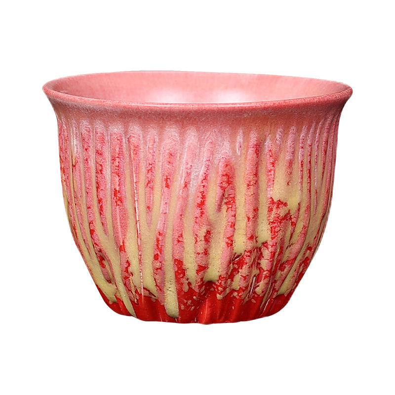 Buddha Stones Retro Blue Red Gradient Lotus Pattern Kiln Change Ceramic Teacup Kung Fu Tea Cup Bowl - image 13