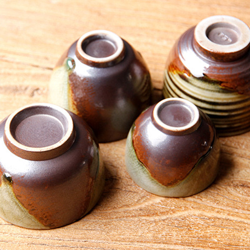 Buddha Stones Vintage Brown Beige Kiln Change Ceramic Teacup Kung Fu Tea Cup Bowl - image 13