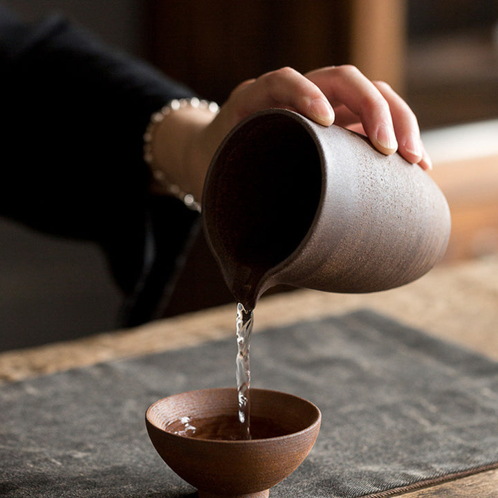 Buddha Stones Handcrafted Retro Brown Ceramic Teacup Kung Fu Tea Cup - image 17