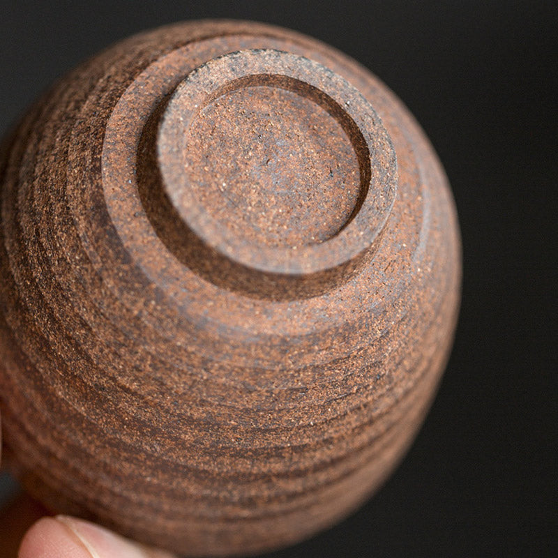 Buddha Stones Handcrafted Retro Brown Ceramic Teacup Kung Fu Tea Cup - image 4