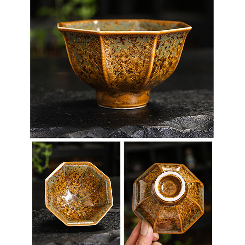 Buddha Stones Colorful Brown Ceramic Teacup Kung Fu Tea Cup Bowl - image 25