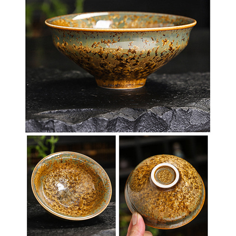 Buddha Stones Colorful Brown Ceramic Teacup Kung Fu Tea Cup Bowl - image 28