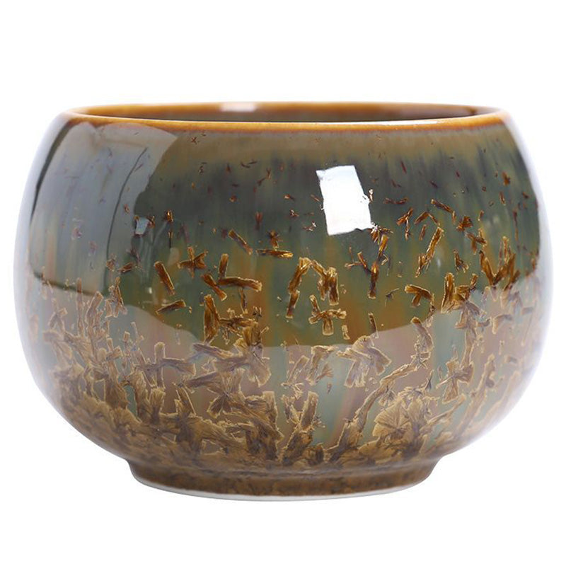 Buddha Stones Colorful Brown Ceramic Teacup Kung Fu Tea Cup Bowl - image 3