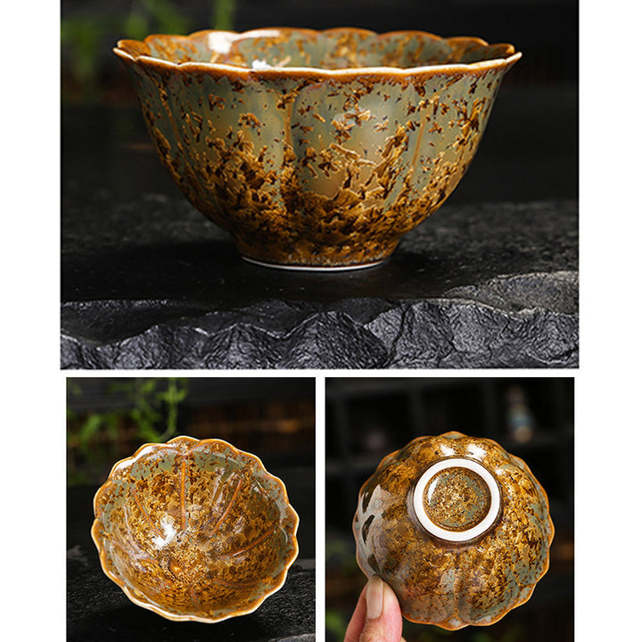 Buddha Stones Colorful Brown Ceramic Teacup Kung Fu Tea Cup Bowl - image 14