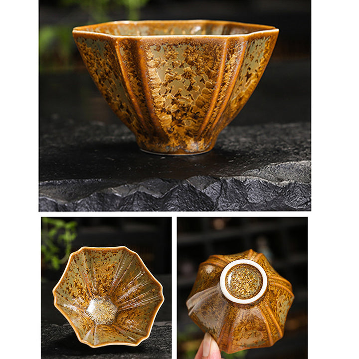 Buddha Stones Colorful Brown Ceramic Teacup Kung Fu Tea Cup Bowl - image 19