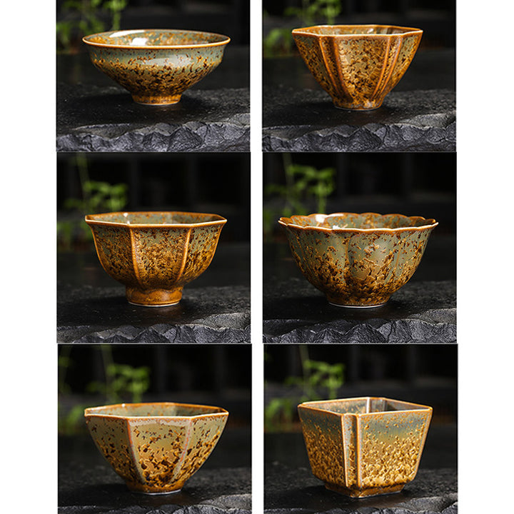 Buddha Stones Colorful Brown Ceramic Teacup Kung Fu Tea Cup Bowl - image 30