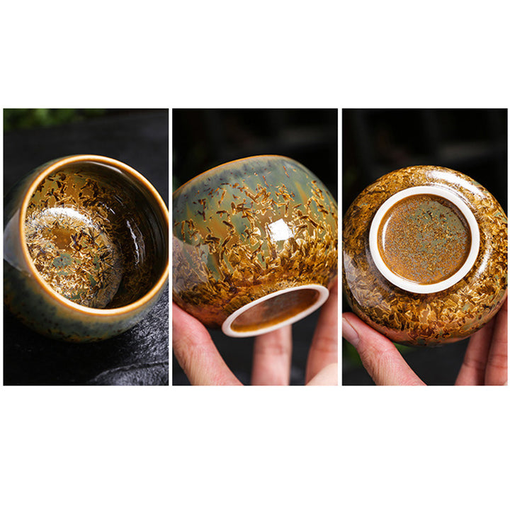 Buddha Stones Colorful Brown Ceramic Teacup Kung Fu Tea Cup Bowl - image 5