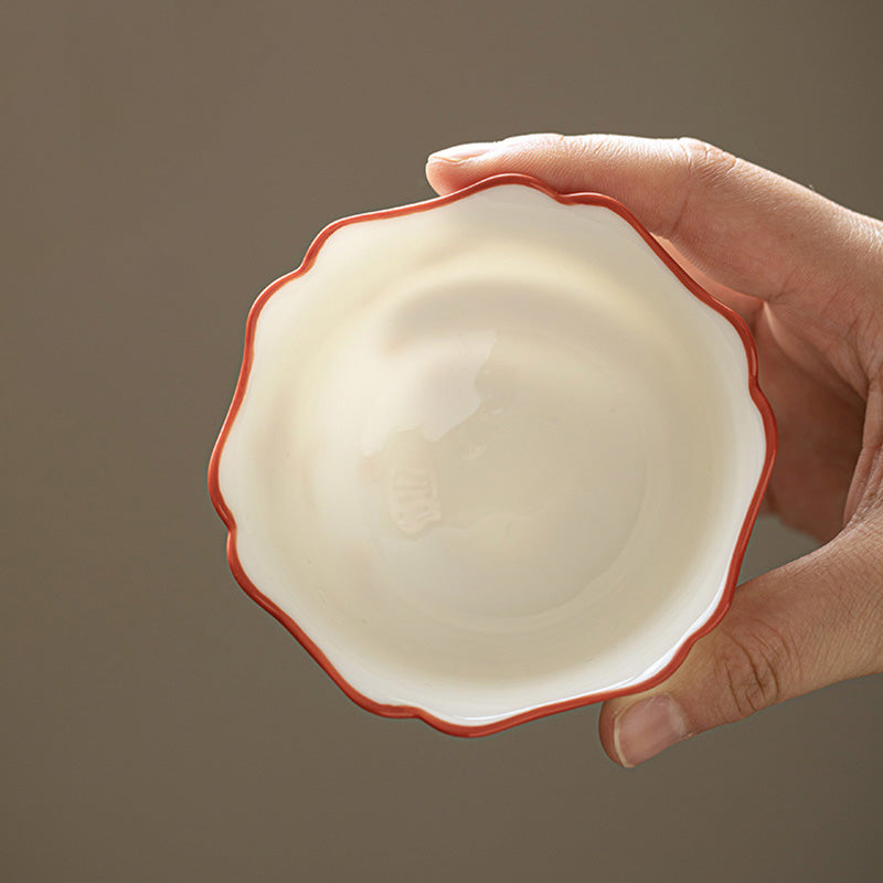 Buddha Stones White Porcelain Flowers Ceramic Gaiwan Sancai Teacup Kung Fu Tea Cup And Saucer With Lid - image 10