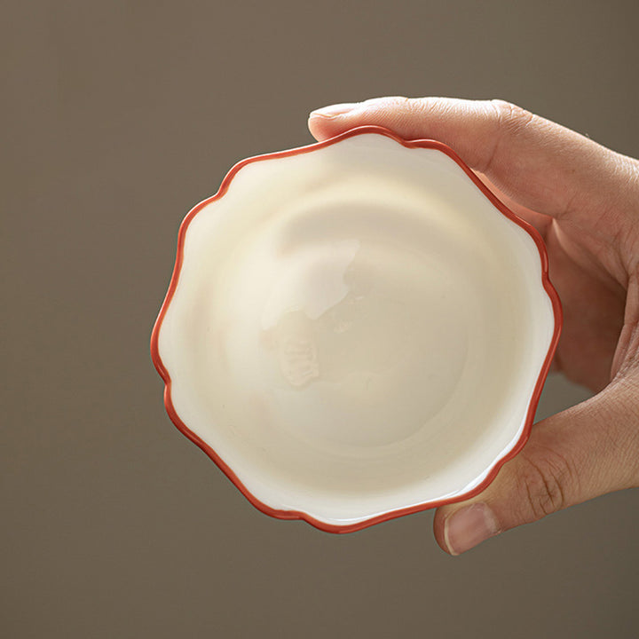 Buddha Stones White Porcelain Flowers Ceramic Gaiwan Sancai Teacup Kung Fu Tea Cup And Saucer With Lid - image 10