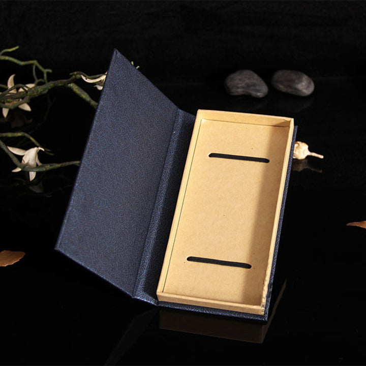 Buddha Stones The Tree of Life Ebony Wood Small Leaf Red Sandalwood Bookmarks With Gift Box - image 7