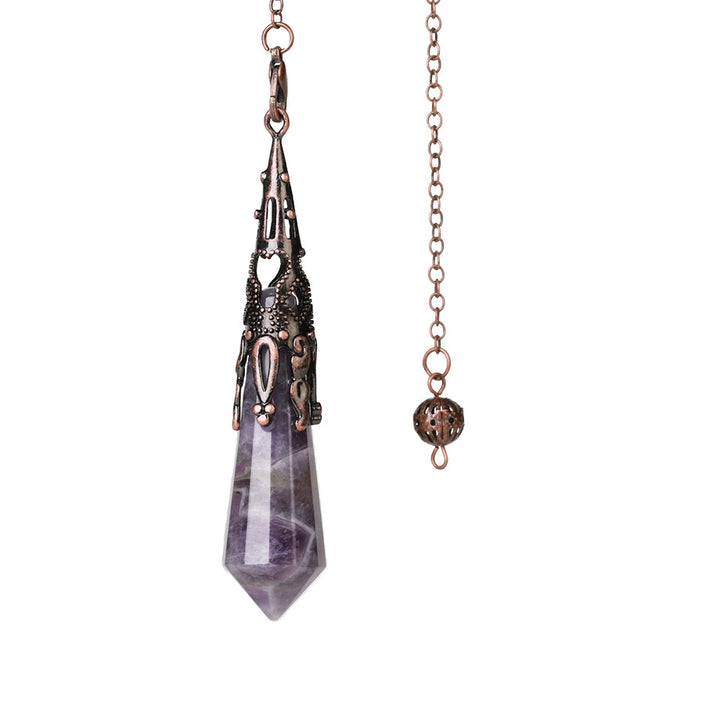 Buddha Stones Natural Tiger's Eye Stone Healing Necklace - Amethyst - image 2