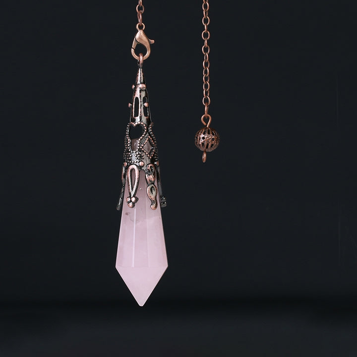 Buddha Stones Natural Tiger's Eye Stone Healing Necklace - Pink Crystal - image 4