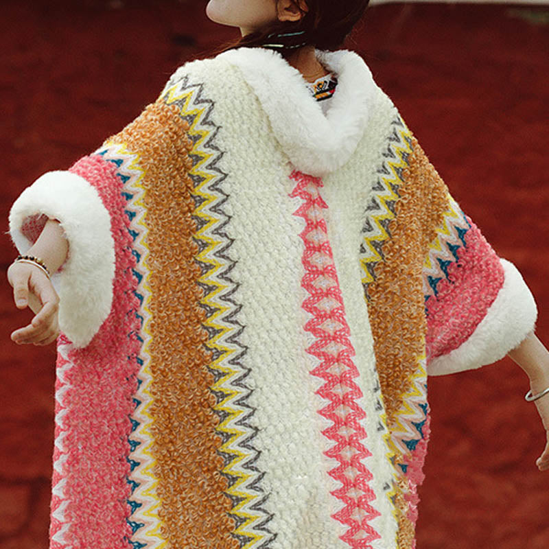 Buddha Stones Tibetan Multicolored Striped Shawl Winter Cozy Travel Scarf Wrap - image 11