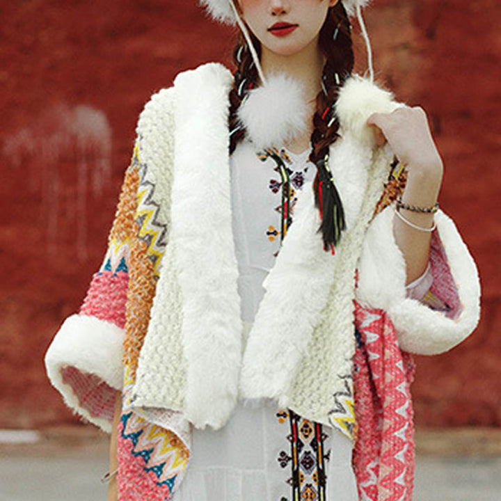 Buddha Stones Tibetan Multicolored Striped Shawl Winter Cozy Travel Scarf Wrap - image 12