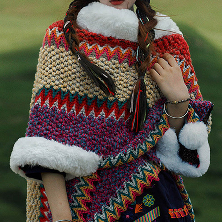 Buddha Stones Tibetan Multicolored Striped Shawl Winter Cozy Travel Scarf Wrap - image 41