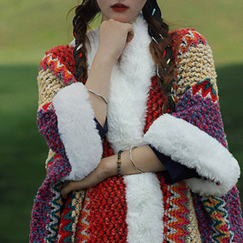 Buddha Stones Tibetan Multicolored Striped Shawl Winter Cozy Travel Scarf Wrap - image 43