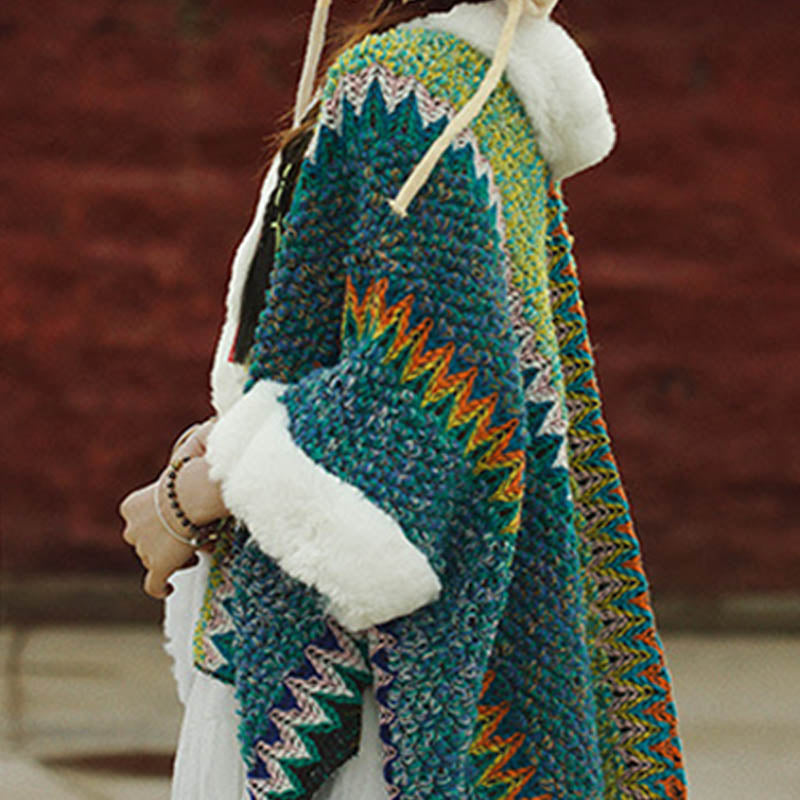 Buddha Stones Tibetan Multicolored Striped Shawl Winter Cozy Travel Scarf Wrap - image 22