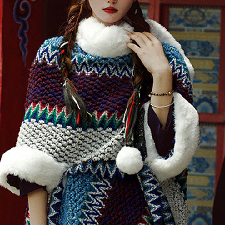 Buddha Stones Tibetan Multicolored Striped Shawl Winter Cozy Travel Scarf Wrap - image 38