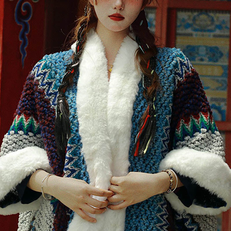 Buddha Stones Tibetan Multicolored Striped Shawl Winter Cozy Travel Scarf Wrap - image 34