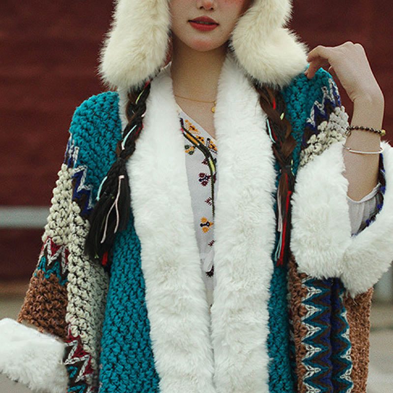 Buddha Stones Tibetan Multicolored Striped Shawl Winter Cozy Travel Scarf Wrap - image 49