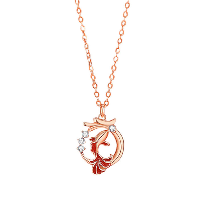Buddha Stones 925 Sterling Silver Year Of The Dragon Koi Fish Fu Character Luck Necklace Pendant Bracelet - image 4