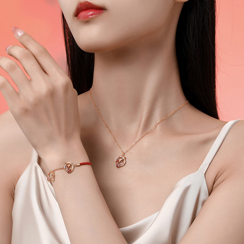Buddha Stones 925 Sterling Silver Year Of The Dragon Koi Fish Fu Character Luck Necklace Pendant Bracelet - image 8