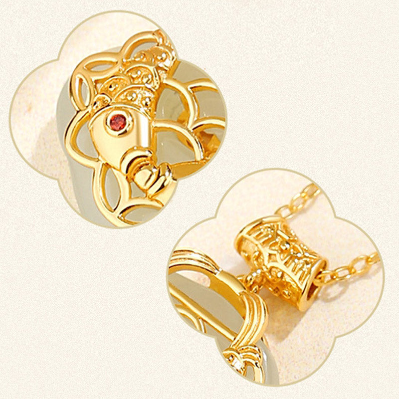 Buddha Stones 925 Sterling Silver Natural Hetian Jade Koi Fish Wealth Necklace Pendant - image 7