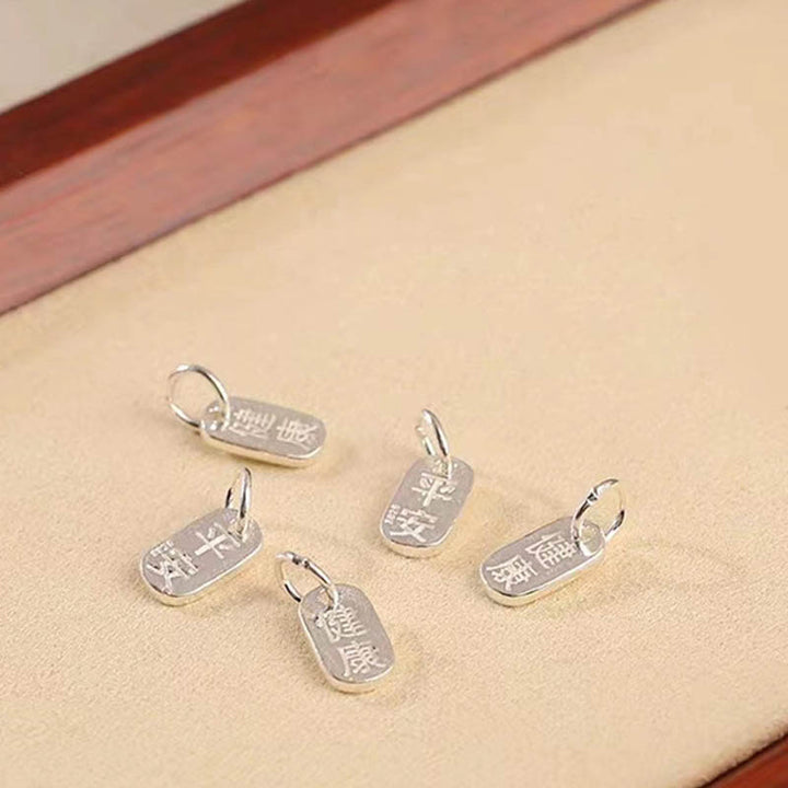Buddha Stones 925 Sterling Silver Auspicious Clouds Peace Buckle Safe And Sound Bracelet Anklet - image 12