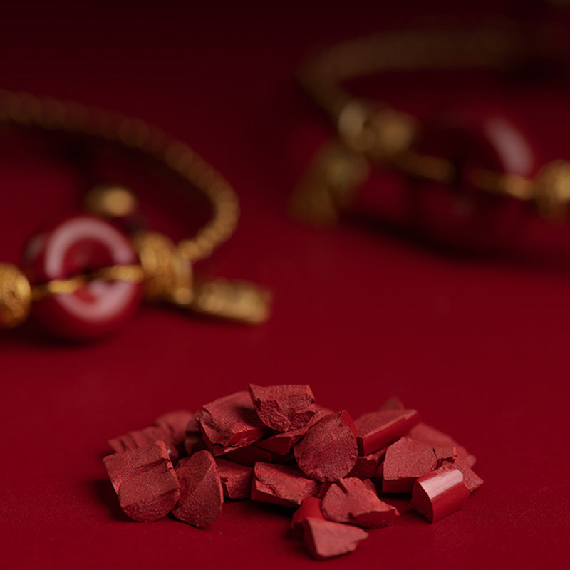Buddha Stones Natural Cinnabar Peace Buckle Fu Character Charm Blessing Braided Bracelet - image 4