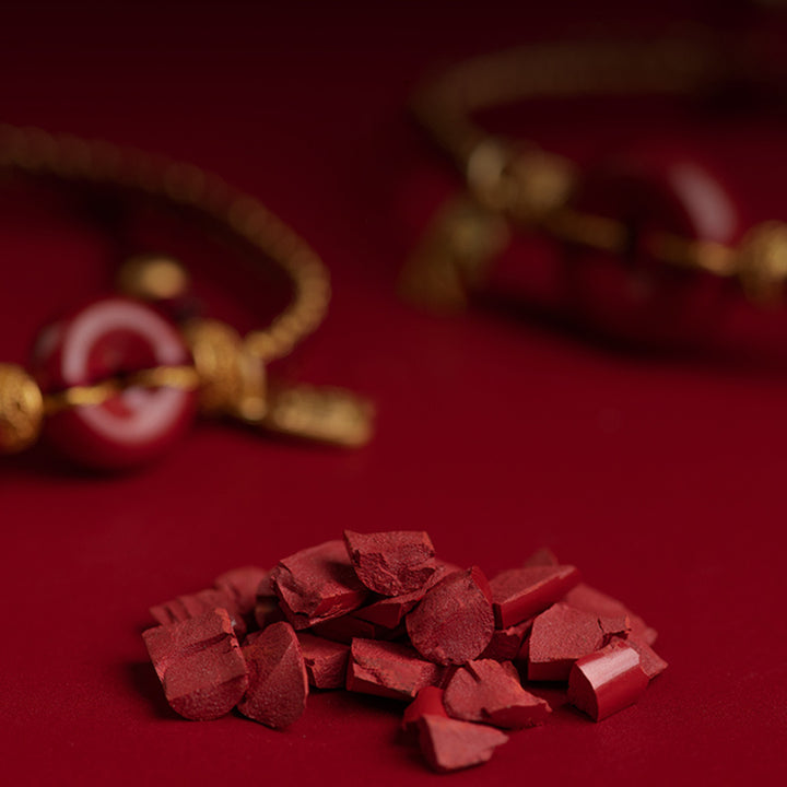 Buddha Stones Natural Cinnabar Peace Buckle Fu Character Charm Blessing Braided Bracelet - image 4