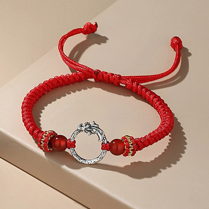 Buddha Stones Handmade 925 Sterling Silver Year of the Dragon Phoenix Peace Buckle Luck Couple Bracelet - Phoenix(Luck♥Strength)(Wrist Circumference 14-22cm) - image 5