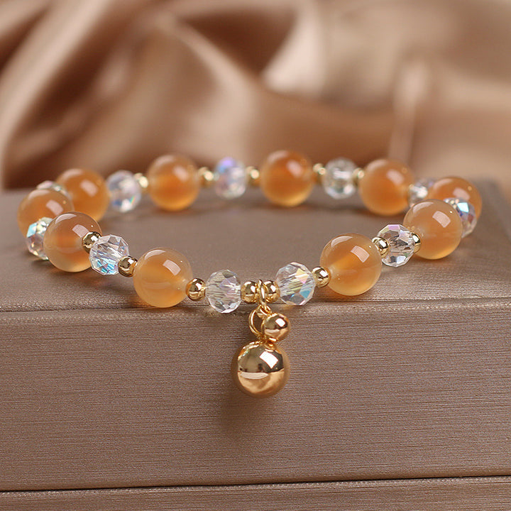 Buddha Stones Candy Agate Healing Harmony Bead Charm Bracelet - Yellow Candy Agate(Wrist Circumference 14-17cm) - image 10