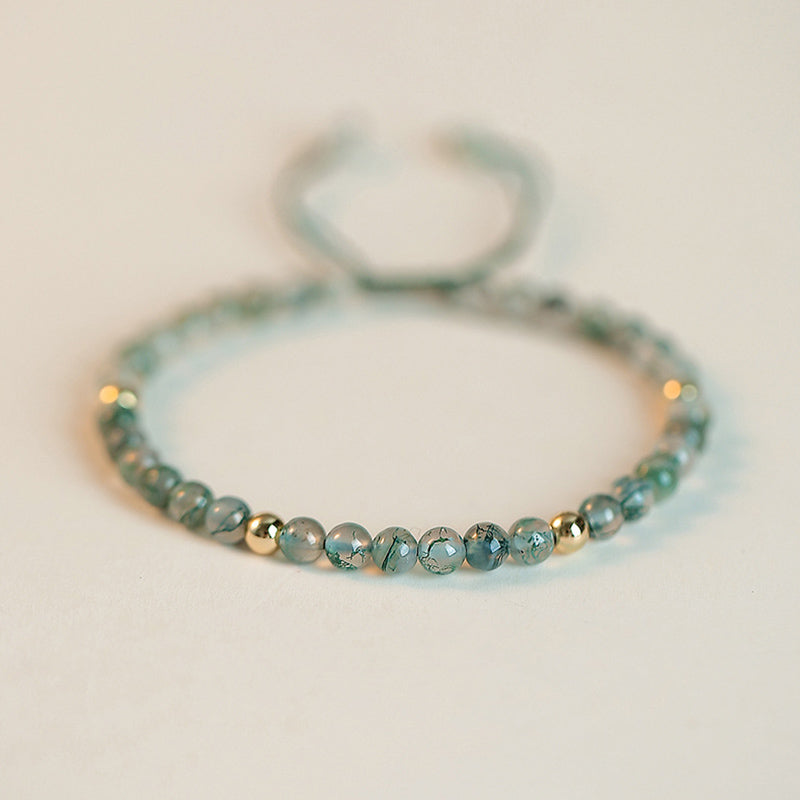 Buddha Stones Moss Agate Lucky Balance Bracelet - image 6