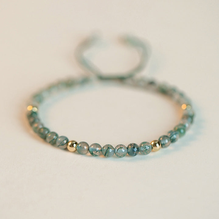 Buddha Stones Moss Agate Lucky Balance Bracelet - image 6