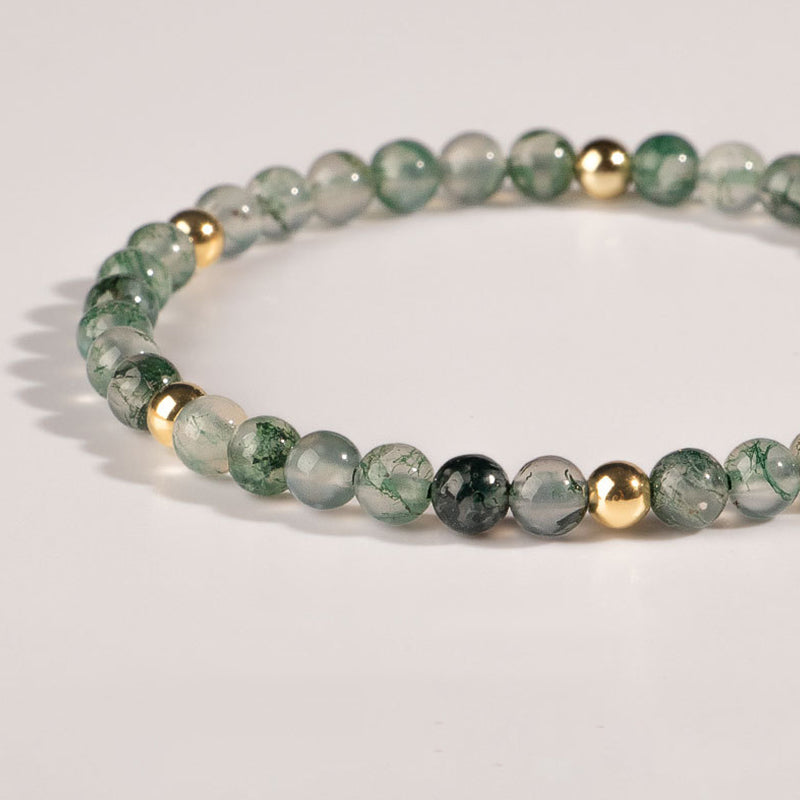 Buddha Stones Moss Agate Lucky Balance Bracelet - image 3