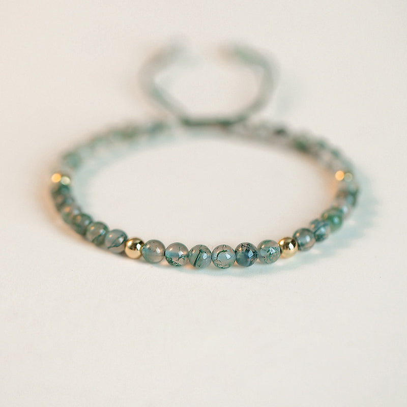 Buddha Stones Moss Agate Lucky Balance Bracelet - image 5