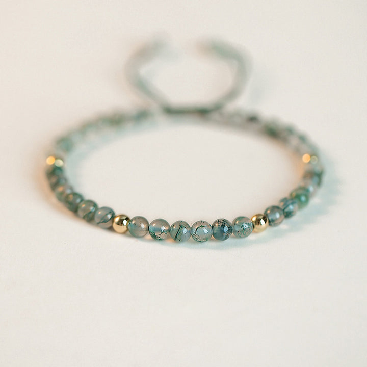 Buddha Stones Moss Agate Lucky Balance Bracelet - image 5