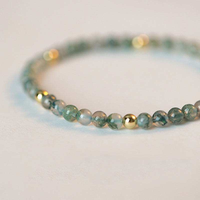 Buddha Stones Moss Agate Lucky Balance Bracelet - image 7