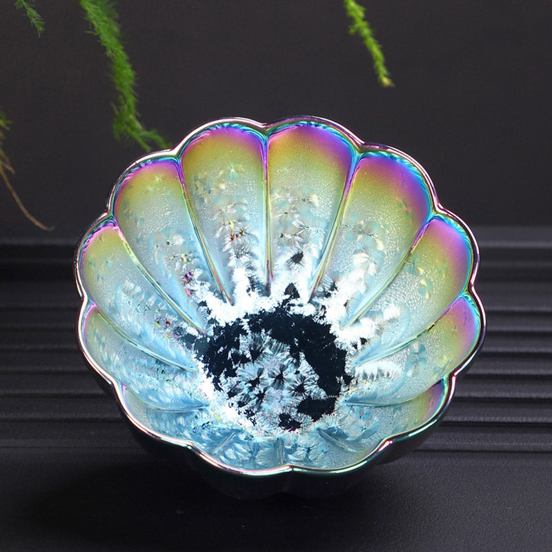 Buddha Stones Rainbow Color Jianzhan Ceramic Teacup Kung Fu Tea Cup Bowl - Colorful Cup 9cm*5.3cm*110ml - image 0