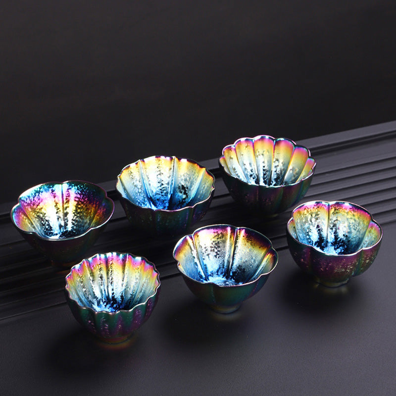 Buddha Stones Rainbow Color Jianzhan Ceramic Teacup Kung Fu Tea Cup Bowl - image 2
