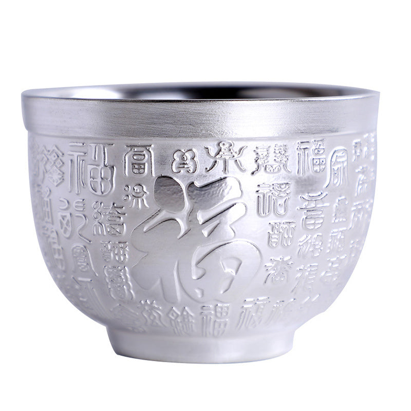 Buddha Stones Fu Character Dragon Phoenix Horse Koi Fish Ceramic Teacup Kung Fu Tea Cup - image 3