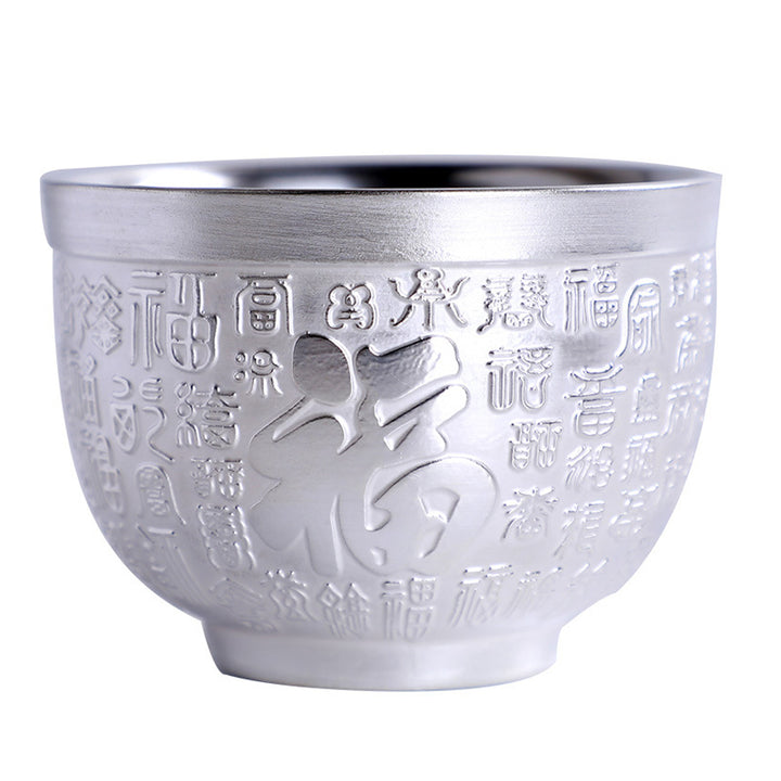 Buddha Stones Fu Character Dragon Phoenix Horse Koi Fish Ceramic Teacup Kung Fu Tea Cup - image 3