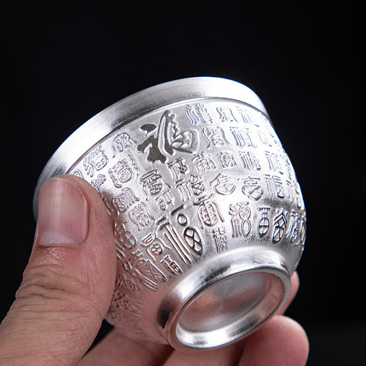 Buddha Stones Fu Character Dragon Phoenix Horse Koi Fish Ceramic Teacup Kung Fu Tea Cup - image 2