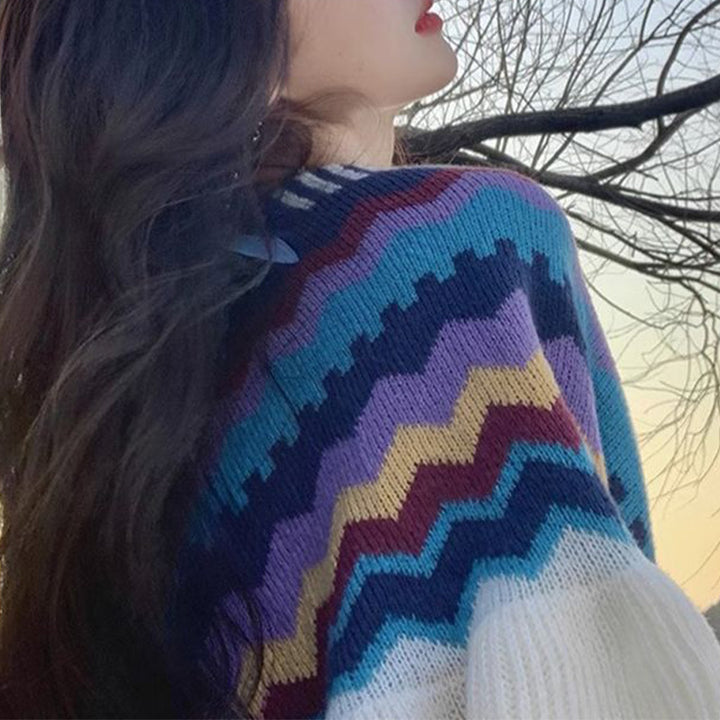 Buddha Stones Tibetan Shawl Colorful Striped Wavy Line Tassels Winter Cozy Travel Scarf Wrap - image 8