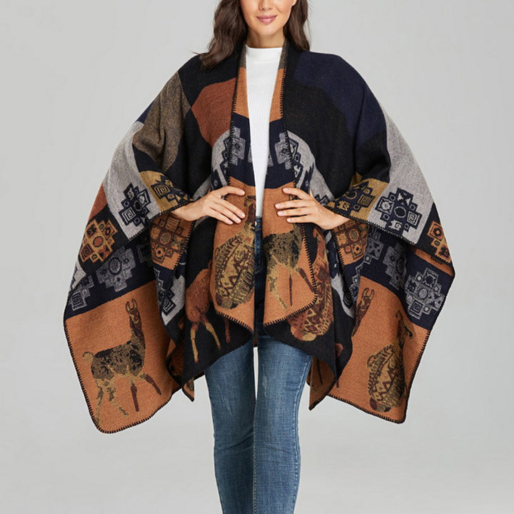 Buddha Stones Tibetan Shawl Deer Vase Geometric Shapes Winter Cozy Travel Scarf Wrap - image 16