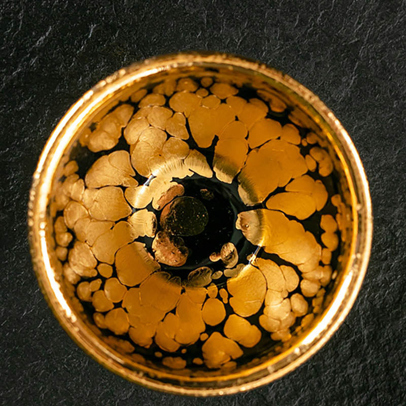 Buddha Stones 24K Gold Spot Pattern Chinese Jianzhan Ceramic Teacup Kung Fu Tea Cup Bowl With Gift Box - image 10