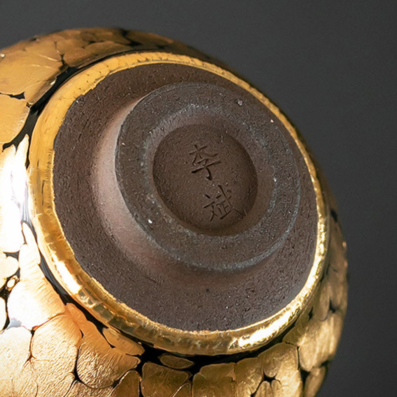 Buddha Stones 24K Gold Spot Pattern Chinese Jianzhan Ceramic Teacup Kung Fu Tea Cup Bowl With Gift Box - image 11