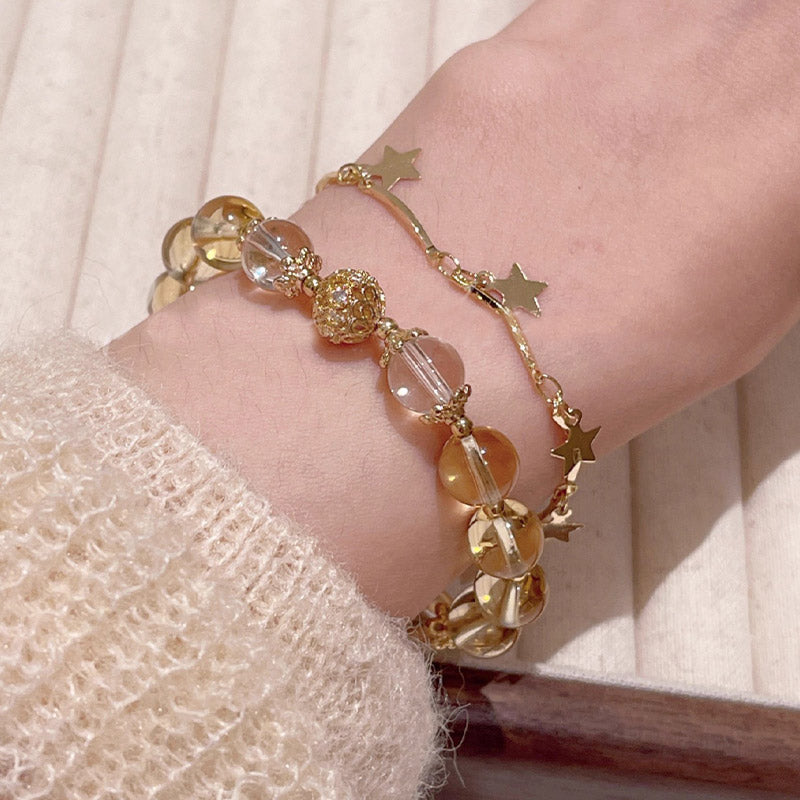 Buddha Stones Citrine Moonstone Butterfly Charm Prosperity Protection Bracelet - image 7