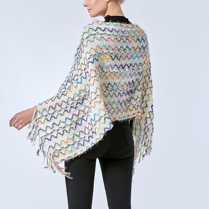 Buddha Stones Tibetan Colorful Striped Shawl Tassels Pullover Winter Cozy Travel Scarf Wrap - image 34